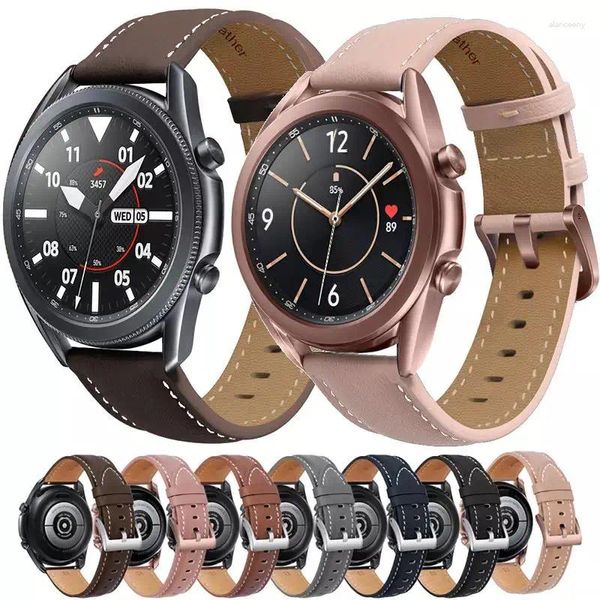 Cinturini per orologi cinturino in pelle per Samsung 46mm/Active2/Huawei GT2/Amazfit GTR filo intrecciato 3 sostituzione