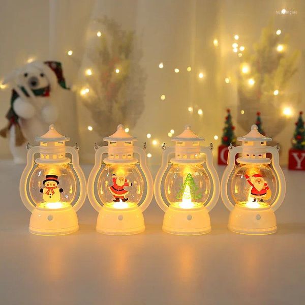 Decorazioni natalizie Buon Stanta Claus Pupazzo di neve Luci Camera da letto per bambini LED Piccola luce notturna Anno 2024 Decorazione domestica Ornamento