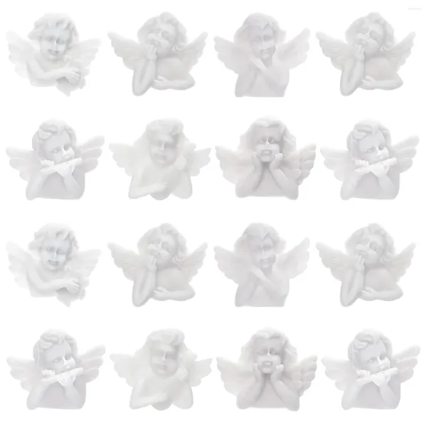 Garrafas de armazenamento 30pcs estatuetas de anjo em miniatura mini anjos DIY artesanato resina decorações de capa de telefone (estilo misto)