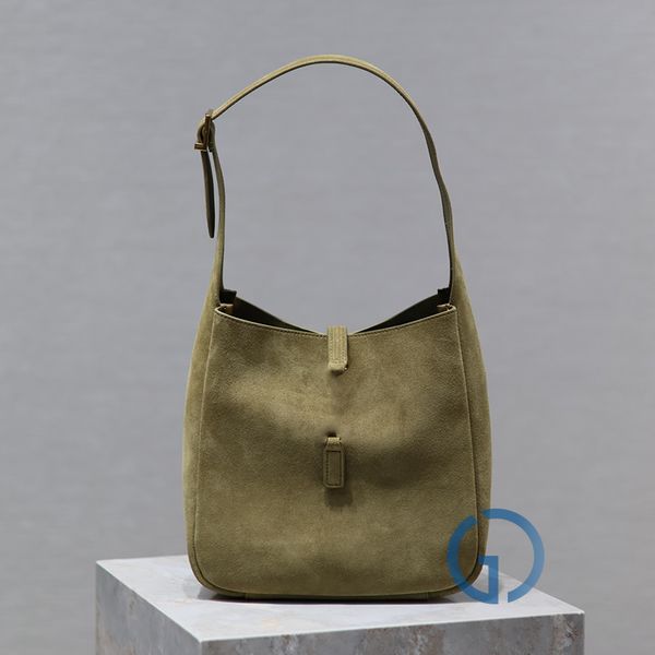 10A Designer LE 5A7 Borsa hobo rosa Tracolla sotto ascella in pelle scamosciata Borse invernali a secchiello borse da donna in vera pelle pochette classica per ascelle pelle di agnello interna qualità specchio