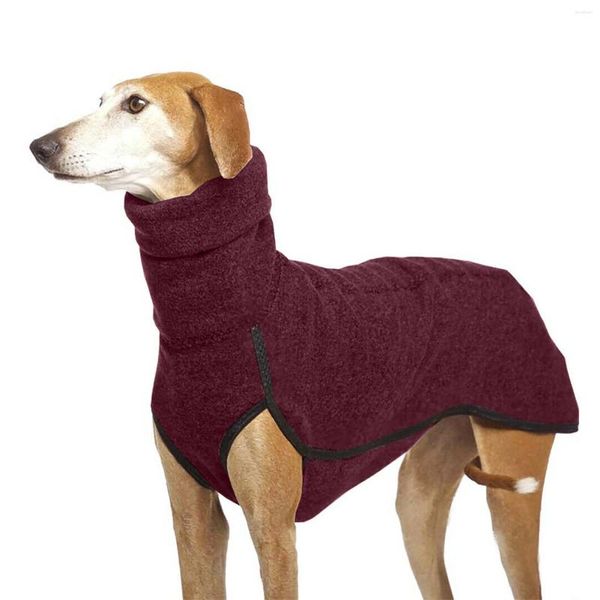 Vestuário para cães Gola alta Pescoço Lurcher Roupas para animais de estimação Casual Whippet Artificial Fleece Casaco de Inverno Frio Tempo Greyhound Sólido Diário Quente