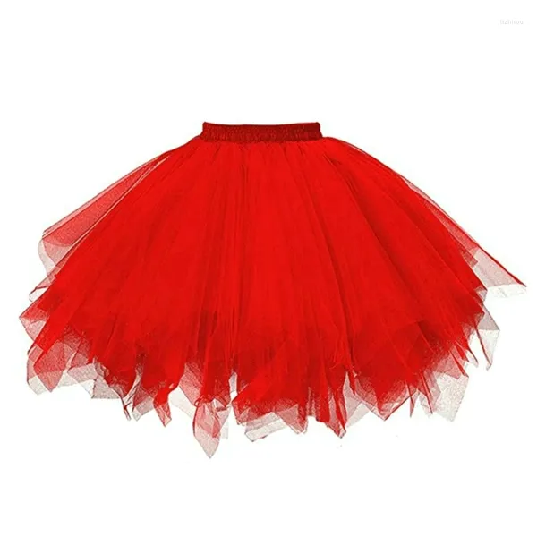 Gonne Abito da principessa da donna Ragazza Balletto Halloween Natale Lusso Tulle Midi Corto Retro Bubble Dance