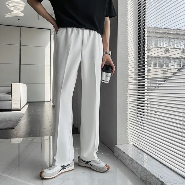 Schwarz Weiß Casual Hosen Männer Mode Übergroßen Breite Bein Hosen Männer Koreanische Lose Gerade Hosen Herren Jogginghose Hosen S-2XL 240220