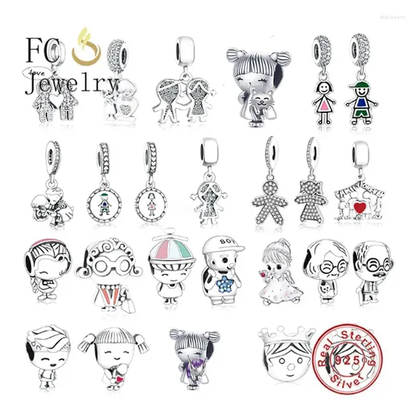 Pietre preziose sciolte FC Gioielli adatti al braccialetto di fascino originale di marca Reale argento sterling 925 Ragazzo Ragazza Amore per sempre Perlina per creare donne Berloque