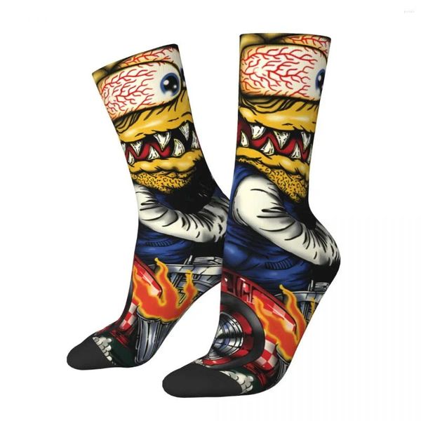 Calzini da uomo Racer Crazy Tales Of The Rat Fink Cartoon unisex Street Style senza cuciture stampato divertente novità Crew Sock regalo per ragazzi