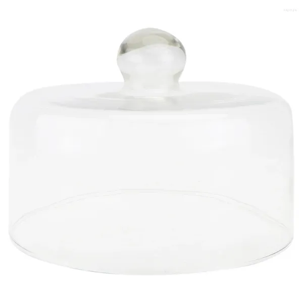 Conjuntos de louça bolo tampa de vidro prático sobremesa cúpula pacote de espuma protetor festa sem chumbo claro