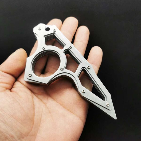 Ring da boxe per difesa con fibbia a pugno con quattro dita per esterni Seiko Dragon Teeth in acciaio inossidabile 259515