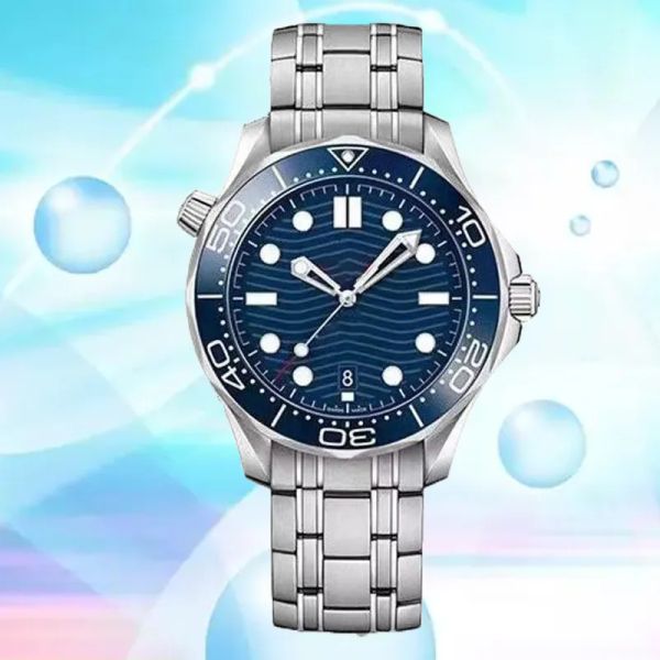 Designer Sports Mens Watch Sea Master Relógios Femininos 40mm Movimento Mecânico Automático Luminoso Safira Vidro Fivela Dobrável Montreux Luxo Relojes Atacado