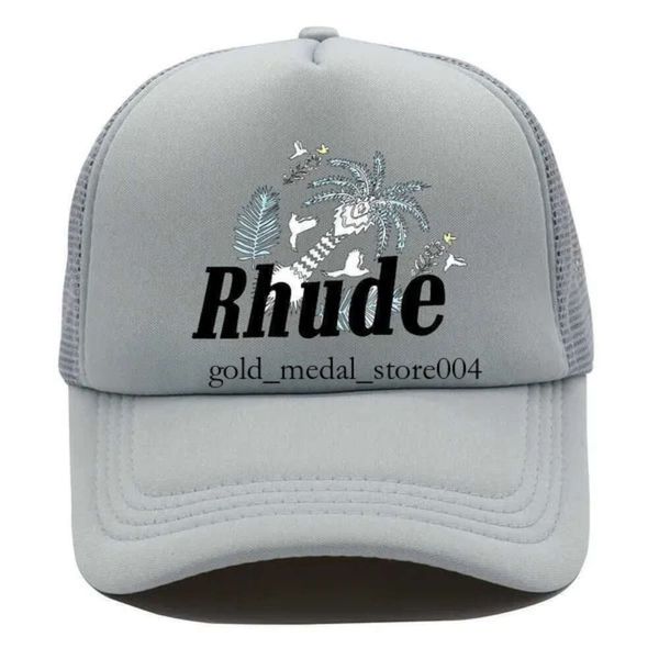 Chapéu Rhude Malha Verde Patchwork Boné de Beisebol Masculino Feminino Bordado Unissex Rhude Coleções Casual Truck Hat Ajustável Rhude Bonnet Rhude 985