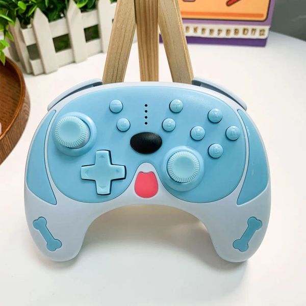 Gamepads gato dos desenhos animados bluetoothcompatível pro gamepad para nintendo switch controlador de jogo jogos remoto almofada console joystick