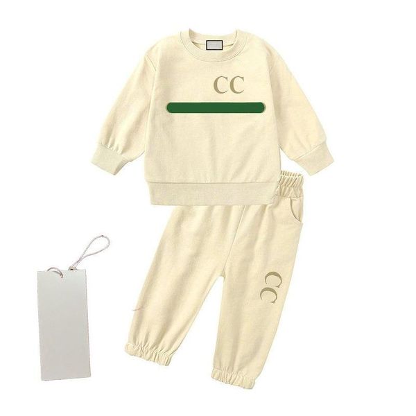 Conjuntos de roupas 4 estilos em estoque crianças roupas da criança conjuntos de marca outono esportes terno moda meninos meninas camisolas calças outfit ki dh59o