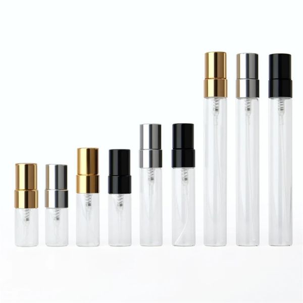 2ml 3ml 5ml 10ml Cam Doldurulabilir Parfüm Şişesi Alüminyum Atomizer Boş Parfum Flakon Gezgin için