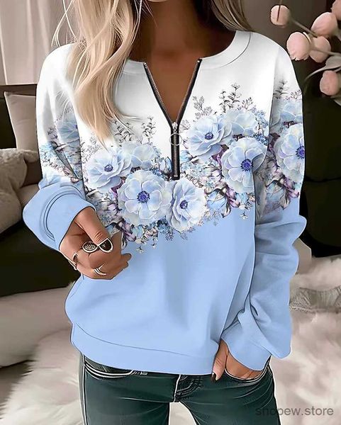 Erkek Hoodies Sweatshirts Kadın Hoodies Kadın Moda Çiçek Hoodies Çiçek Boyama Sweatshirt Zip Hoodie Büyük Boyu Sudaderas Harajuku Paltolar Zarif