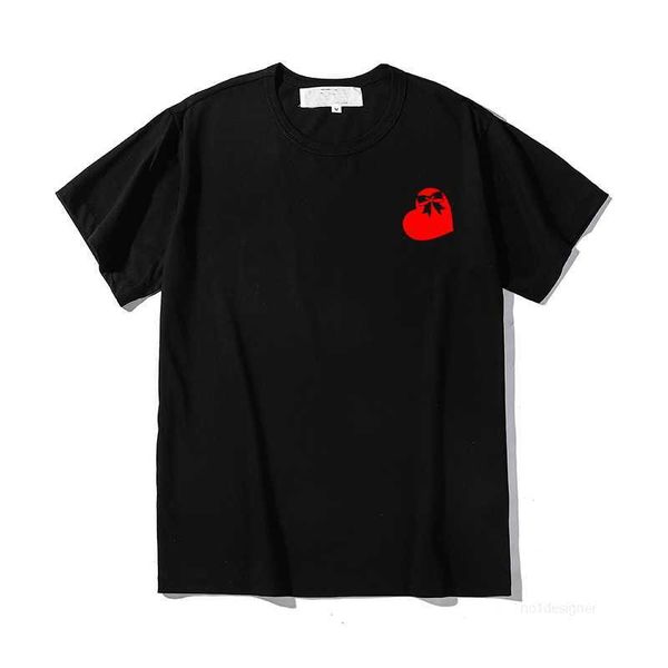 Designer Mens t Shirt Moda causale Ricamo tee Maglietta casual Traspirante Manica corta T-shirt Stampa cuore Coppia stile giapponese p01 designer3PGZ