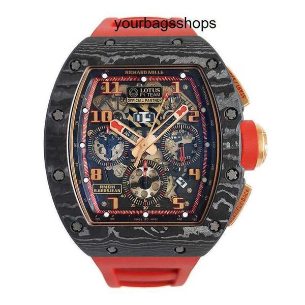 RM Chronograph mechanische Armbanduhr Richarder Milles Armbanduhr RM011 LOTUS F1 TEAM 50*40mm
