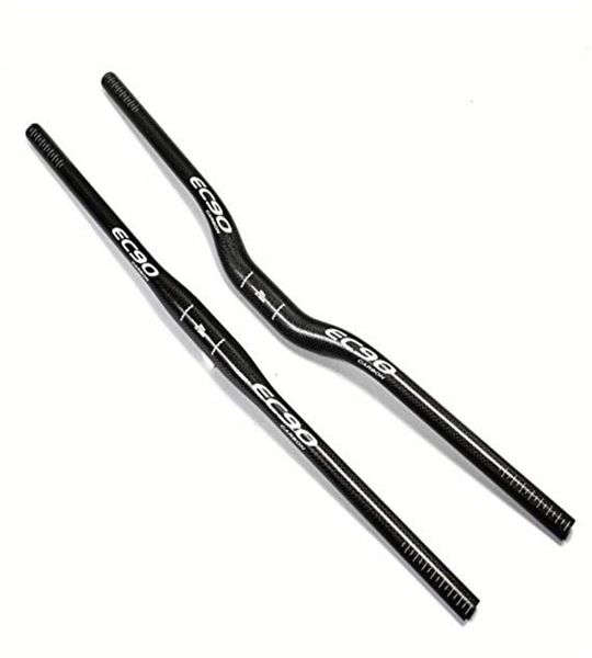 Manubrio per bicicletta EC90 760mm Manubrio piatto per MTB in carbonio Manubrio per riser piatto in carbonio nero Manubrio per MTB Mountain FlatRiser 3K7698543