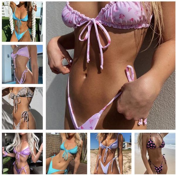 2024 Bikinis-Set, einteilige Luxus-Designer-Bikini-Badebekleidung, offener Rücken, gewebter Seil-Bikini, Triangel-Badeanzug, Damen-Yakuda-Strand, hohe Taille, dhgate Discount-Mode