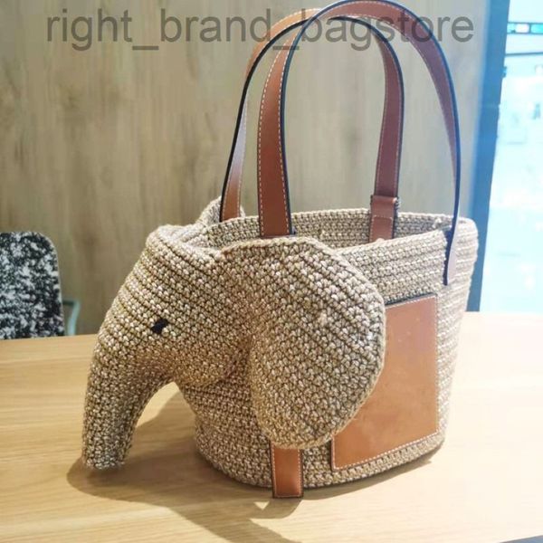 Moda diy artesanal sacos de crochê acessórios designer elefante sacola material de couro acessórios bolsas de praia acessório w221843