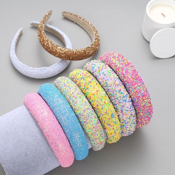 Haarschmuck, klobiges Glitzer-Haarband für Mädchen, Damen, Mädchen-Stirnband, Strass-Perlen-Kreolen