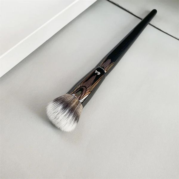 Pincel de maquiagem para base difusor Pro # 64 - preto dupla fibra pontilhada creme de base beleza cosméticos ferramenta liquidificador 240220