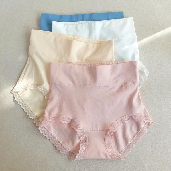 Kadın Panties Pamuk Yüksek Belediyeli Belly Tuck İç çamaşırları Büyük Boyu Kılavuzlar Şık ve Basit Düz Renk