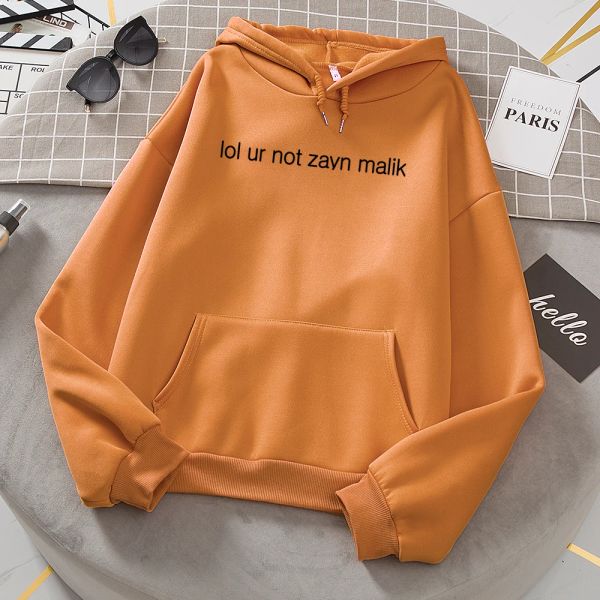 Sweatshirts lol ur zayn malik eşofman değil kadınlar uzun kollu hoodies 2021 Sonbahar Kış Sweatshirts moleton feminino pembe kazak