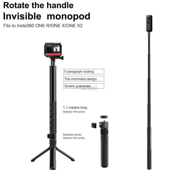 Selfie monopés para insta360 one r x2 stealth selfie stick bala extensão de tempo acessórios panorâmico max fusion telefone giratório 24329