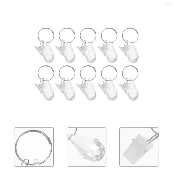 Toalha de mesa 10 Pcs Cortina Contra Peso Toalha de Mesa Pesos para Mesas Ao Ar Livre Casa Chuveiro Fundo Branco Clipe Janela Cristal Forro Ponderado