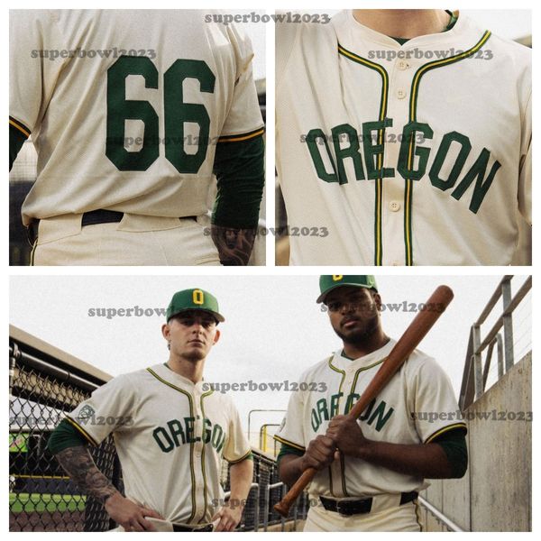 2024 Oregon Ducks 1954 Daiformi di ritorno Nome personalizzato qualsiasi numero di uomini Baseball Gioventù Baseball Jersey