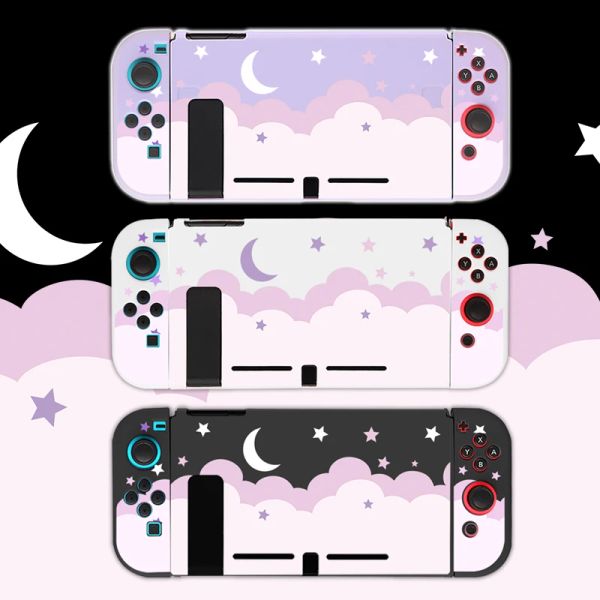 Случаи каваи аниме Фанда Nintendo Clock Cover Cover для Girl Dockable Protective TPU Shell для контроллера Nintendo Switch Joycon