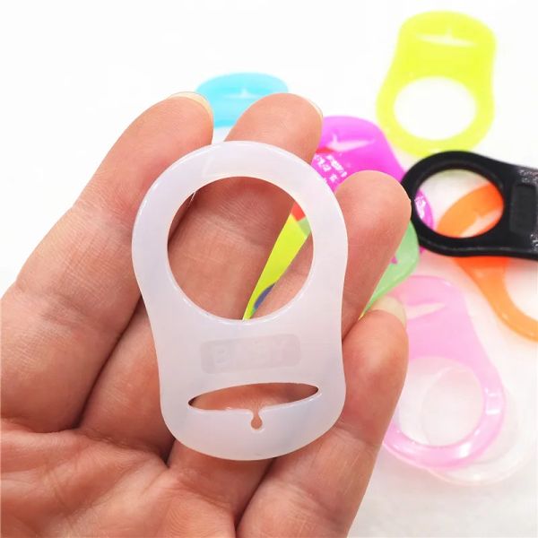 Anelli Chenkai 100 pz Silicone Trasparente Mam Adattatore O Ring Bambino Ciuccio Nuk Manichino Adattatore Anelli Gioielli Fai Da Te Accessori Giocattolo Bpa Libero