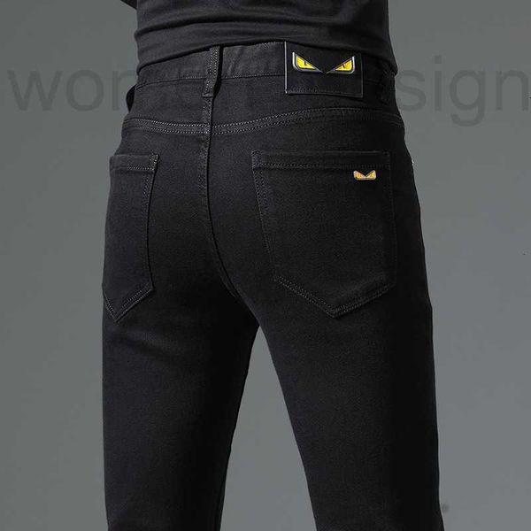 Designer masculino jeans 24ss outono alta moda casual magro ajuste estiramento versátil rua coreano pés calças o0ci
