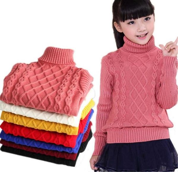 Suéter infantil outonoinverno, pulôveres de malha com gola alta para bebês meninos e meninas 214 anos de uso tx049 y09252055388