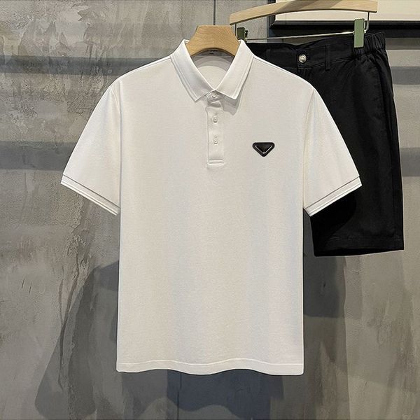 Herren-Polo-T-Shirt, hochwertige Herren-Polos, High-End-T-Shirt, Sommermode, atmungsaktiv, kurzärmelig, Revers, lässig, Top aus reiner Baumwolle