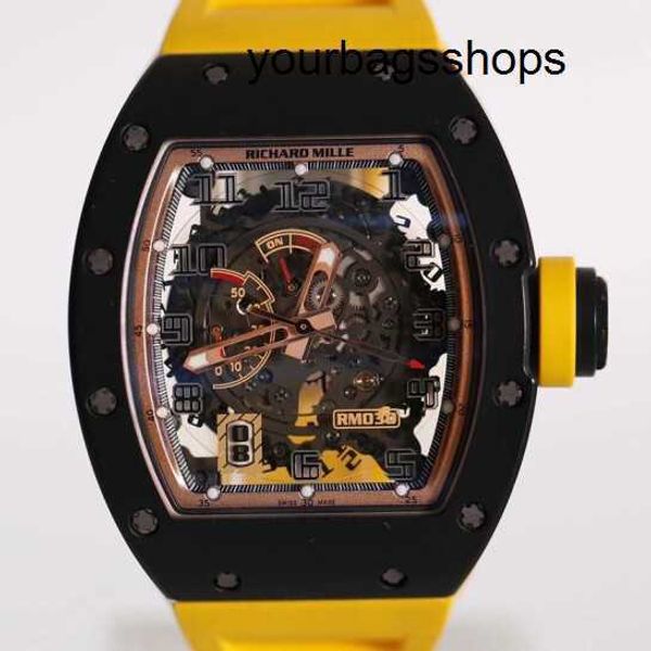 RM Kronograf Mekanik Bilek İzle Richarder Milles Holwatch Makineleri RM030 Sınırlı Sürüm 42*50mm RM030 Karbon Altın İç Çerçeve Sınırlı Sürüm