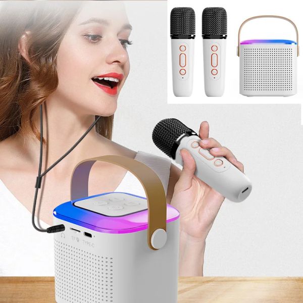 Lautsprecher Mikrofon Karaoke-Maschine Tragbares Bluetooth 5.3 PA-Lautsprechersystem mit 12 drahtlosen Mikrofonen Home Family Singing Machine