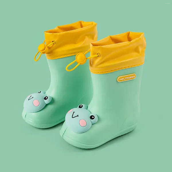 Botas MODX Crianças Moda Criança Infantil Bebê Meninos Meninas PVC Chuva À Prova D 'Água Não-Slip Sapatos 2024 Bota Infantil