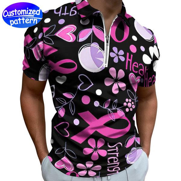 Camisa POLO de manga curta com zíper personalizado design com zíper leve, confortável, macio, absorvente, pano dupla face moderno de secagem rápida 178g cor correspondente