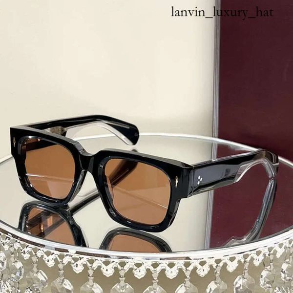 JACQUES MARIE ENZO Óculos de sol para mulheres de marca de luxo feito à mão com moldura de placa robusta Óculos de sol dobráveis de designer de qualidade Saccoche Trapstar Caixa original 2525