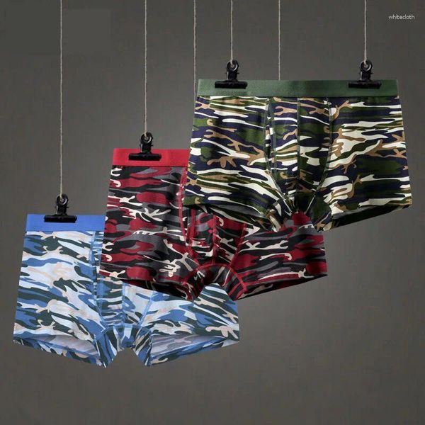 Unterhosen Cueca Boxer Masculina Boxer Männer Camouflage Unterwäsche Baumwolle Mann Unter Tragen Shorts Gay Homme