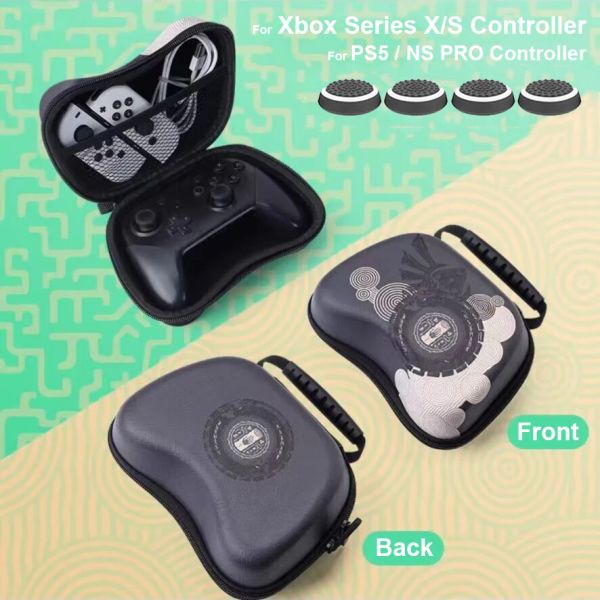 Sacos de edição limitada zeda saco de controle de jogo para nintendo switch pro/xbox one/ps5/ps4/ps3 bolsa de armazenamento de transporte capa protetora