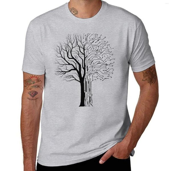 Polo da uomo Albero digitale T-shirt a tema Foresta nera T-shirt a maniche corte T-shirt da uomo Camicie divertenti Abbigliamento da uomo