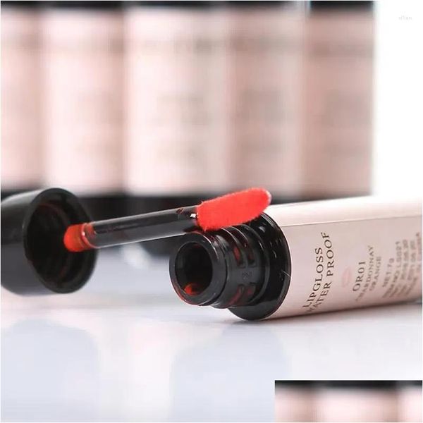 Lipgloss Rotwein Sheer Flüssiger Lippenstift Flaschenglasur Nicht verblassender Farbstoff Anhaltende feuchtigkeitsspendende Kosmetik Weiblich Make Drop Delivery Gesundheit B Otmdo