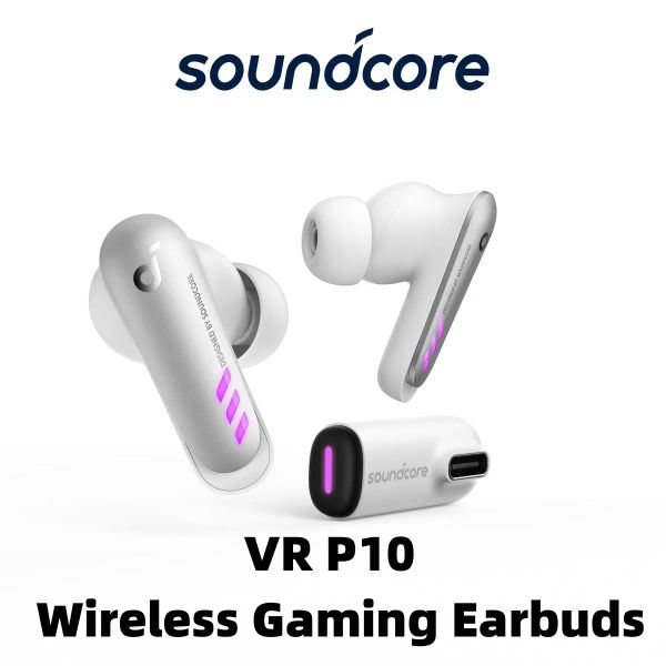 Kulaklıklar Soundcore VR P10 Kablosuz Oyun Kulaklıkları Meta Oculus Quest 2 adaptörü için düşük gecikmeli çift bağlantı bluetooth aksesuarları