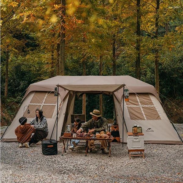 Çadırlar ve Barınaklar Piknik Çadır Köyü Otomatik Bushcraft Açık Mekan Kamp Büyük Çift Salon Su Geçirmez Güneş Koruyucu Terraza Accsesories