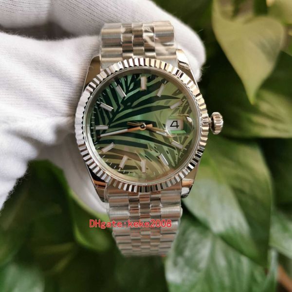 BP Relógios Homens Relógios de Pulso 126234 36mm Olive Green Dial Sapphire Vidro Aço Inoxidável 316L Luminescente Jubileu Pulseira Automati265D Melhor Qualidade