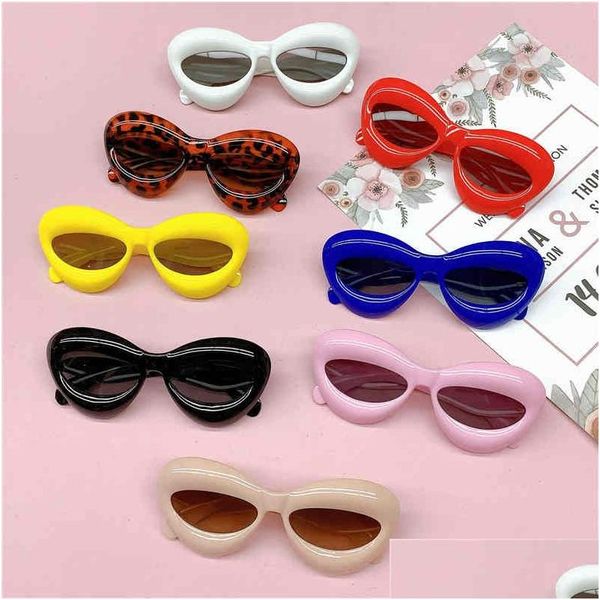 Occhiali da sole Bambini Cat Eye Bambini Lovely Lip Cjo Eyewear Ragazze Ragazzi Occhiali Traviolet-Proof Infant Cute Drop Delivery Baby Maternità Dhhgq