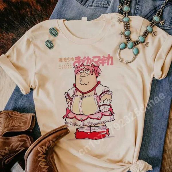 T-shirt da donna T-shirt da donna Sweet Puella Magi Madoka Magica Top Girls Streetwear Anime Summer Tshirt Girl Y2k O-Collo Harajuku Kawaii Abbigliamento