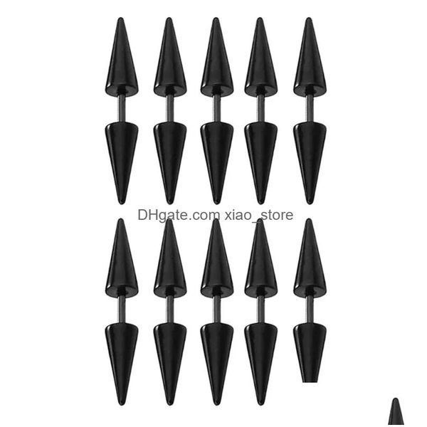 Grampos de cabelo Barrettes 10 Pcs Hairpins Acessórios para Mulheres Dreadlocks Cone Decoração Clipe Trança África Aço Inoxidável Corpo Jóias Dhzkg