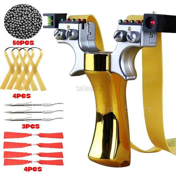 Fionde da caccia Puntamento laser assistito Fionda Doppia vite Compressione rapida Fionda Caccia all'aperto Tiro Pesca Accessori per la caccia YQ240226